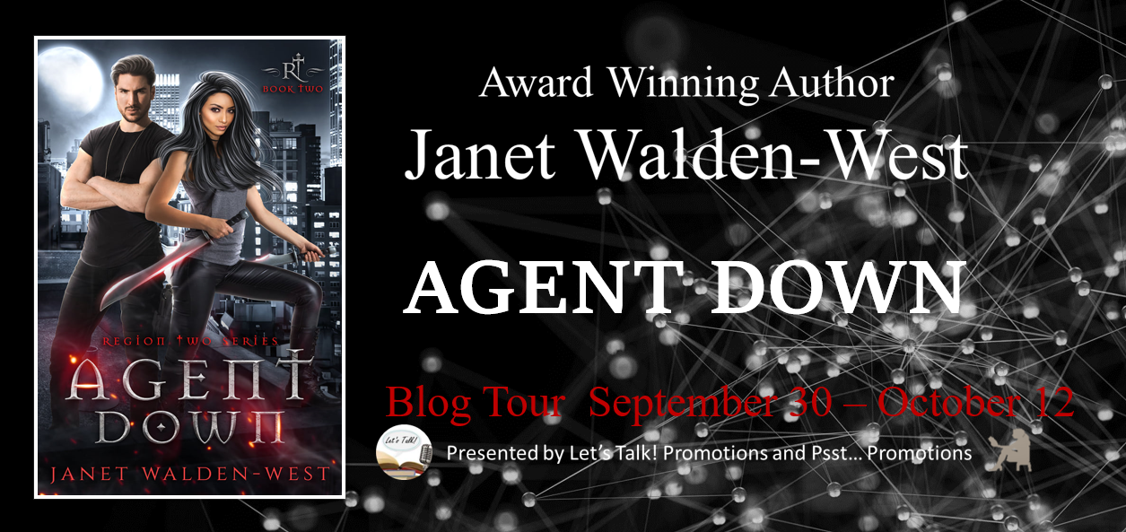 Agent Down Blog Tour Banner for author Janet Walden-West